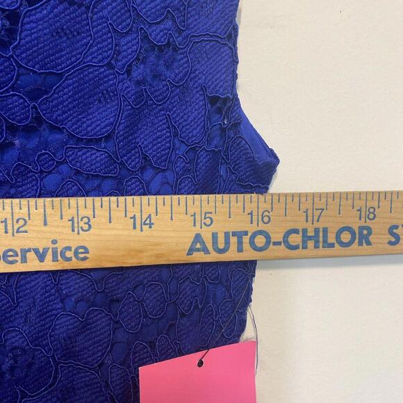 Betsey Johnson Sheath Dress Women's Size 4 Blue Floral Printed Sleeveless - Picture 5 of 13